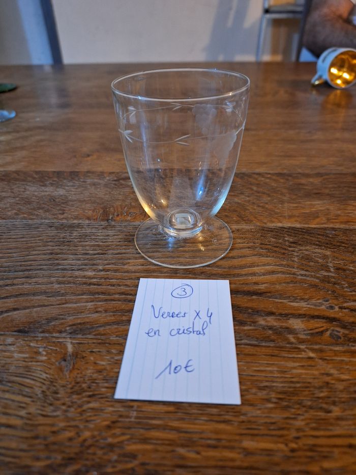 4 verres à cognac en cristal