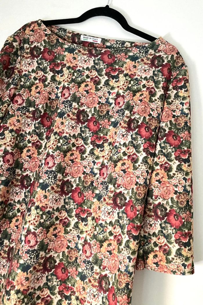 Robe Droite Imprimée Fleurs Taille Unique - photo numéro 2