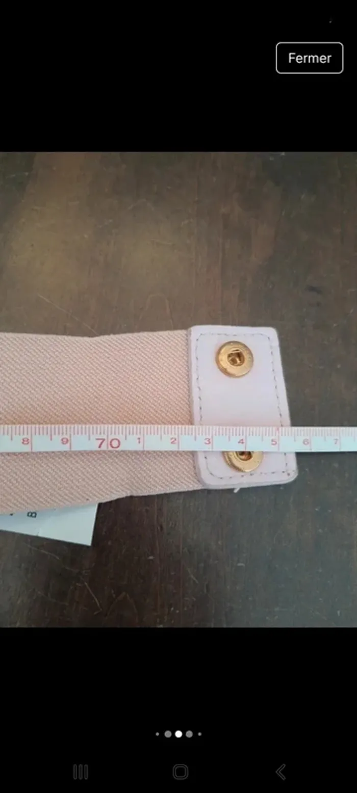 Jolie Ceinture Cassis similcuir rose 75cm neuve - photo numéro 11