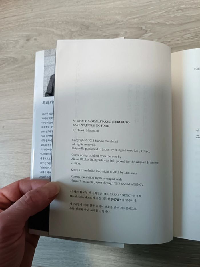 Roman en coréen L'Incolore Tsukuru Tazaki et ses années de pèlerinage
Roman de Haruki Murakami - photo numéro 8