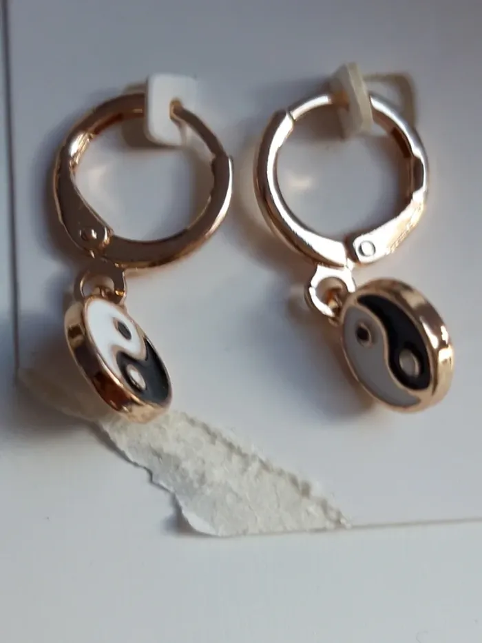 Petites créoles yin yang Balaboosté