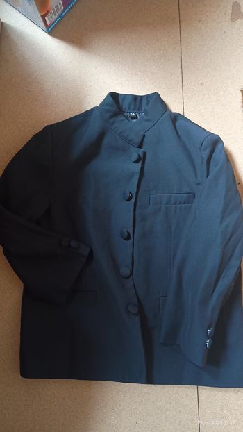 Veste bleu marine col mao t. 3 ans