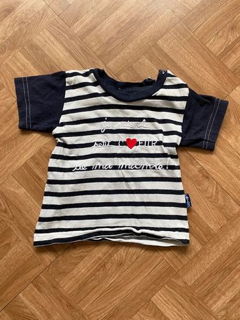 T-shirt à rayures marinière taille 12 mois vintage