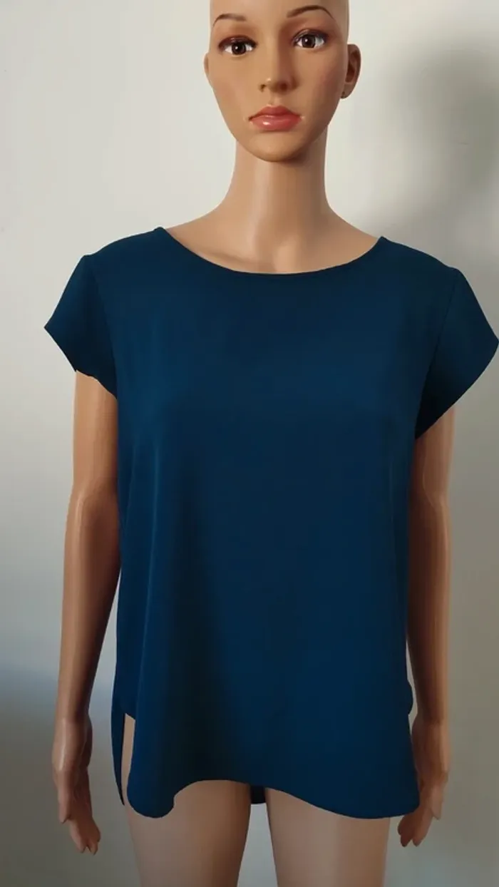 Blouse bleu only taille 40 femme manches courtes - photo numéro 2