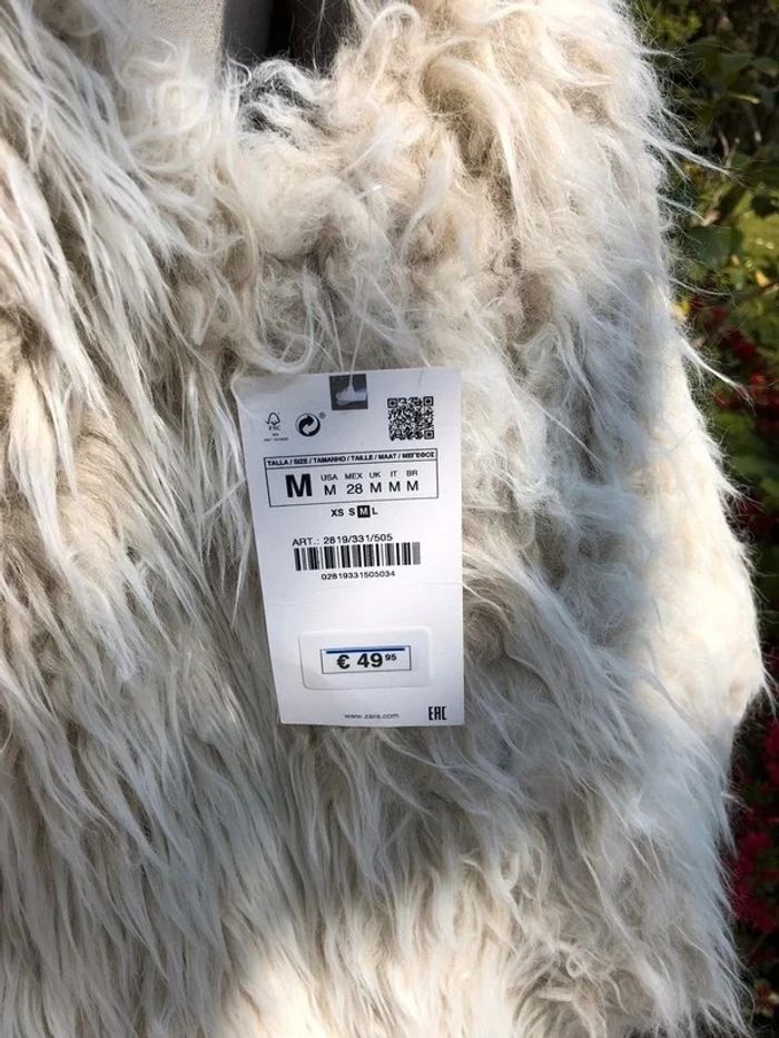 Veste sans manche moumoutte Zara neuve taille M - photo numéro 6