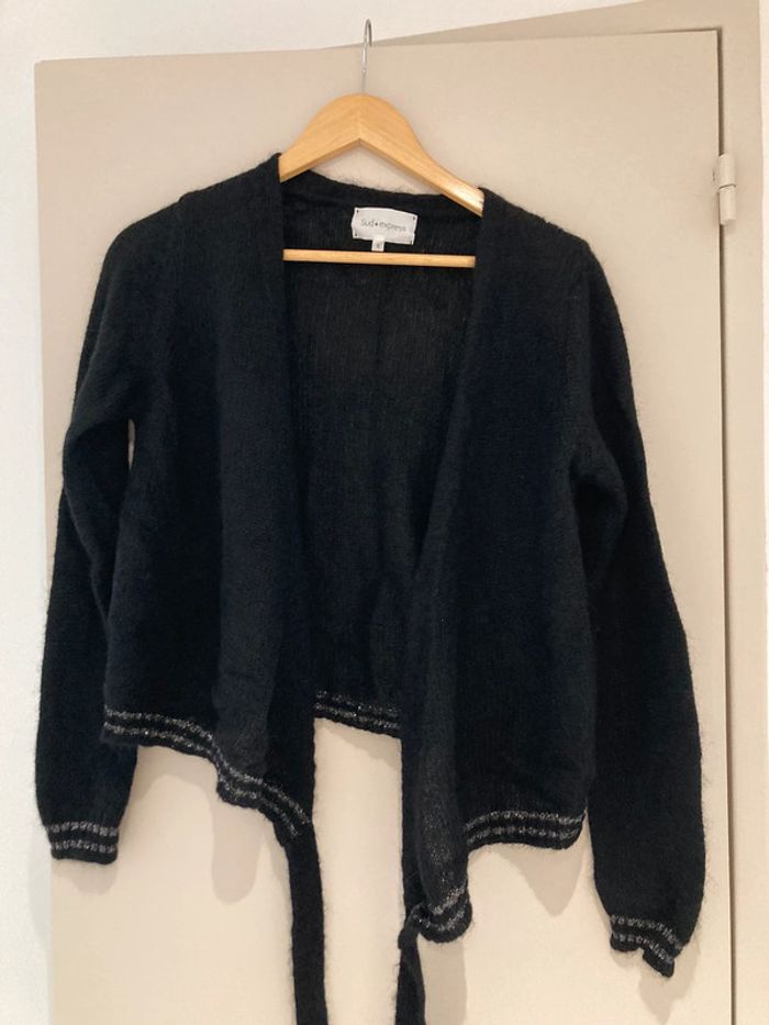 Veste cache-coeur noire - photo numéro 2