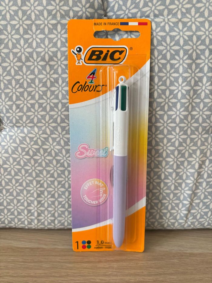 Stylo 4 Couleurs "Sweet" Mauve Pastel