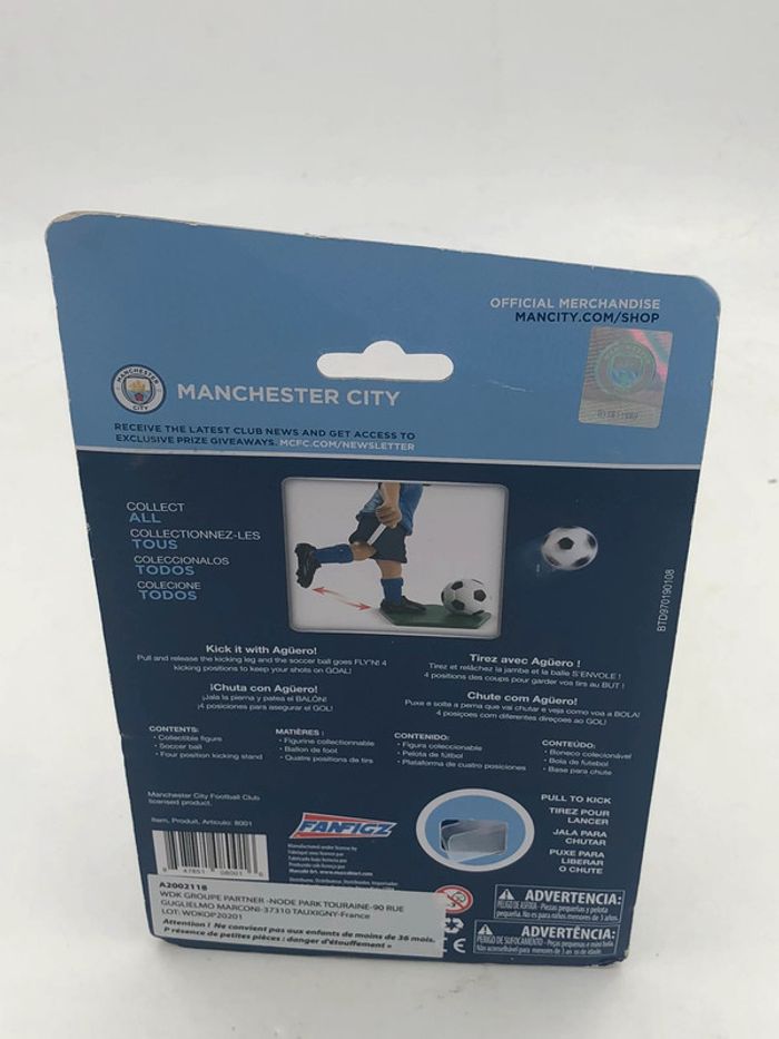 Figurine Fanfigz Football Sergio Agûero Manchester City neuf - photo numéro 3