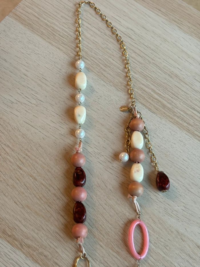 Collier doré et rose - photo numéro 4