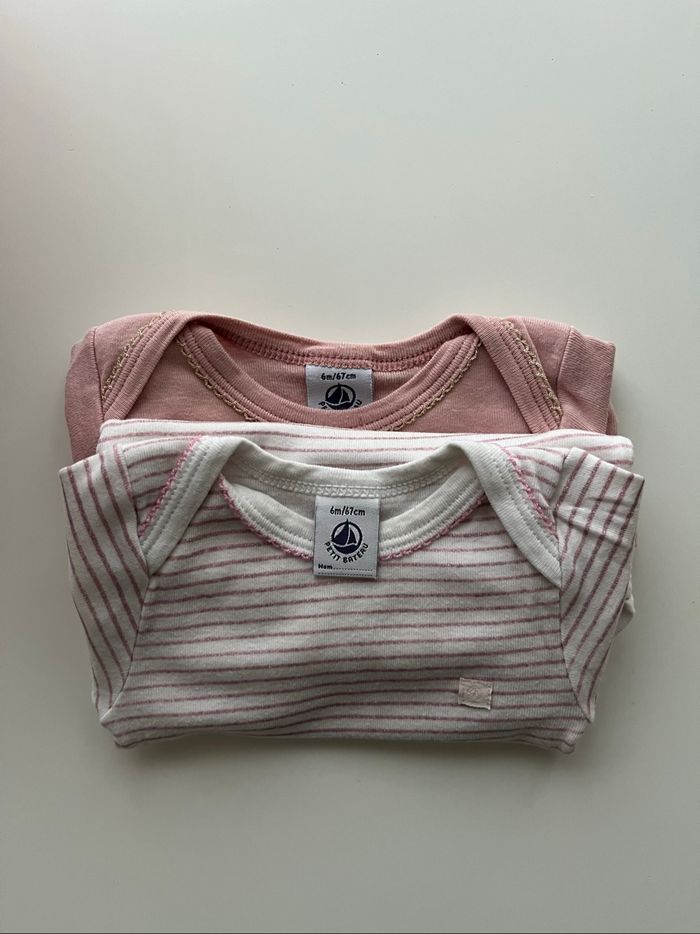 Lot de 2 bodies Petit Bateau - 6 mois