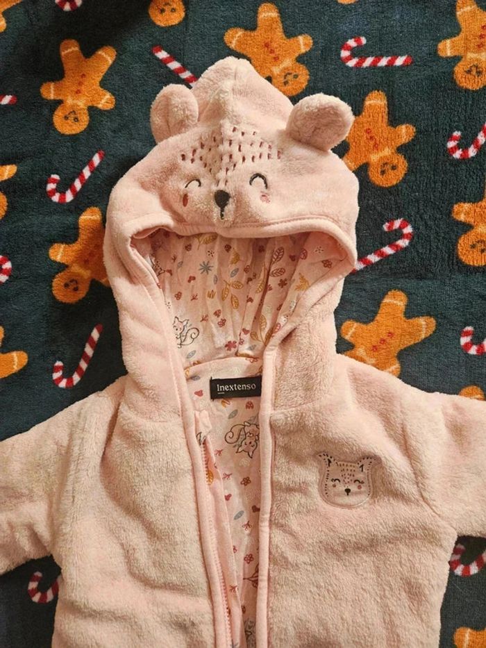 Petite veste rose avec oreille toute mimi - photo numéro 2