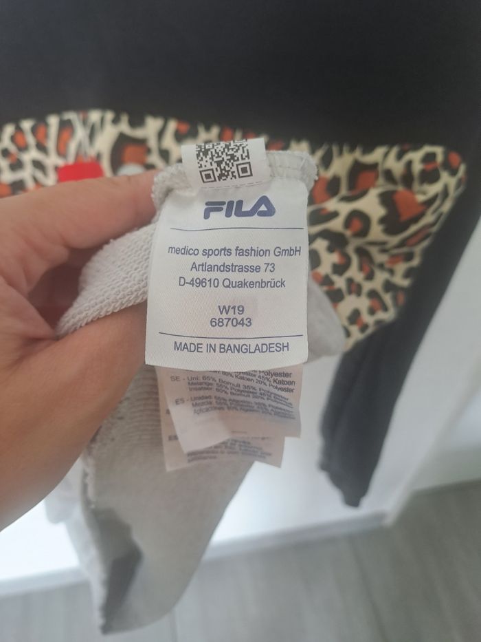 Sweat noir, gris, léopard FILA Taille S - photo numéro 8
