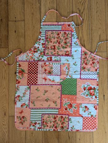 Tablier de cuisine patchwork fleuri 60x80 cm