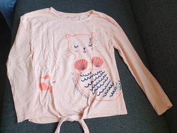 Pull fin fille 8 ans à noeud chat sirène