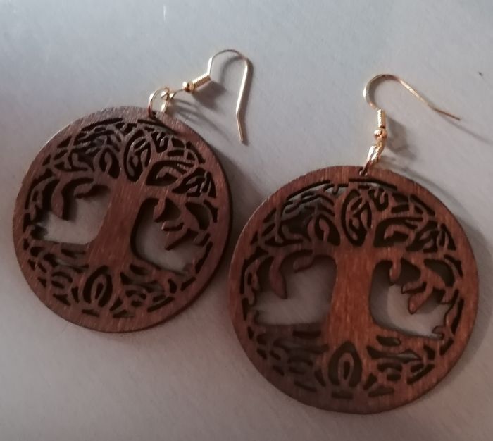 Boucle d'oreilles arbre de vie - photo numéro 2