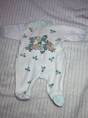 Pyjama naissance 50Cm blanc 
