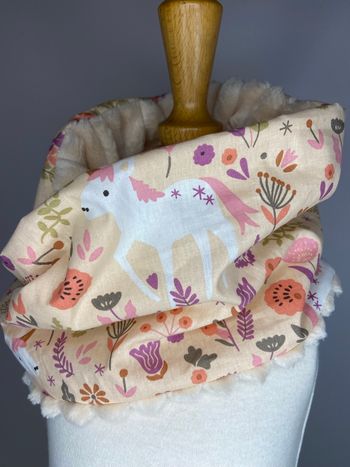 Snood enfant tour de cou bébé licorne