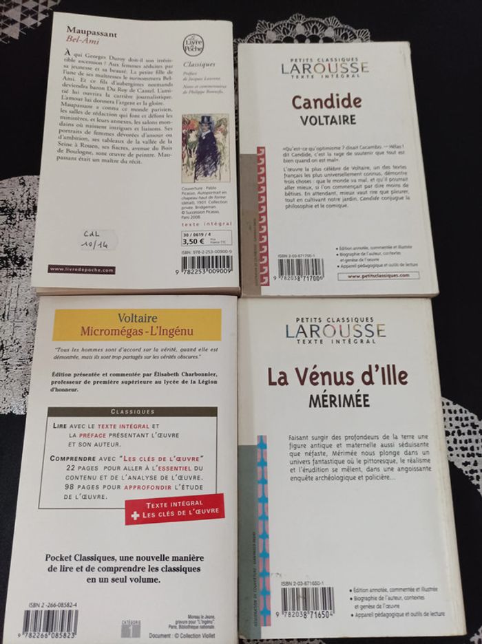 Lot de 4 livres scolaires - Littérature classique - photo numéro 2