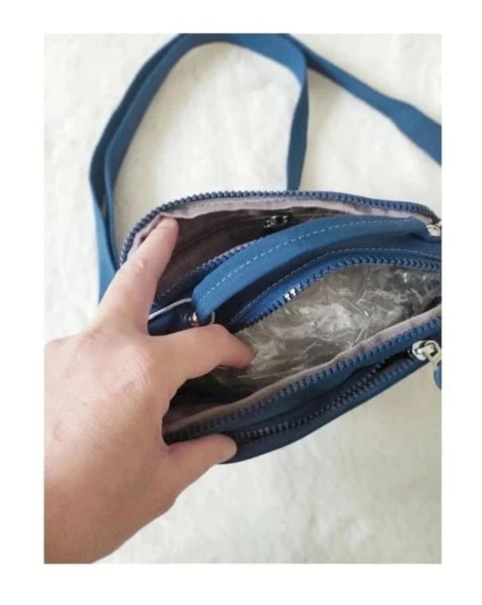 Petit sac à main sacoche en toile marine sacoche multipoches - photo numéro 6