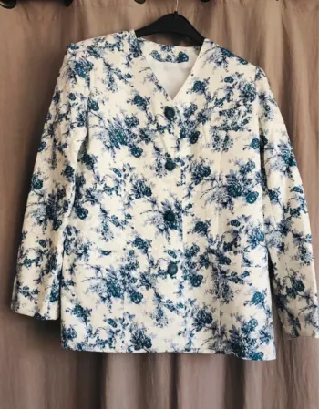 Veste tailleur fleurie femme taille 42 XL