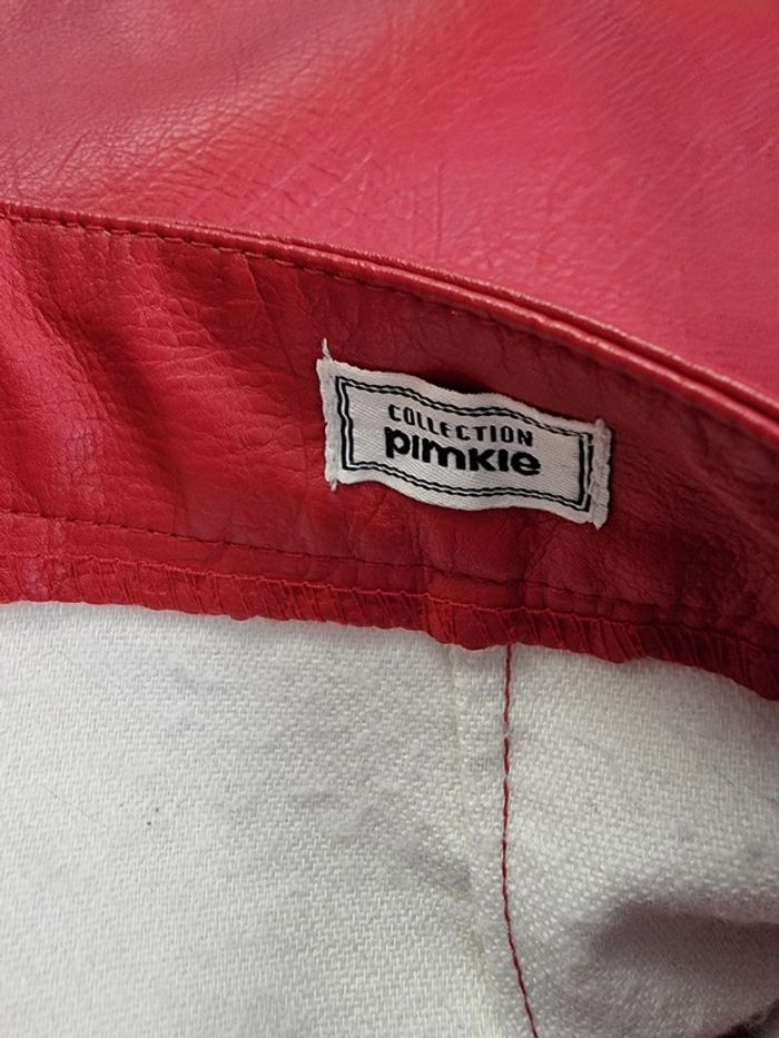 Pimkie jupe patineuse rouge simili cuir * taille 40 * - photo numéro 4