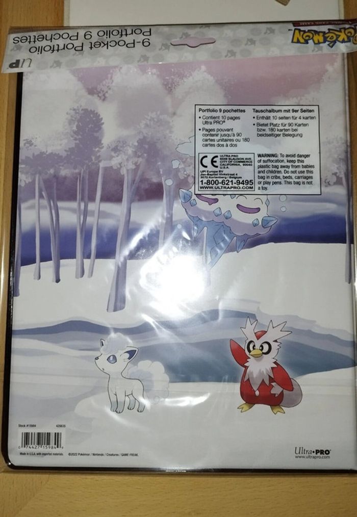 Album Pokemon Artikodin Goupix Alola portfolio A4 Ultra Pro cartes classeur farde carte card - photo numéro 2