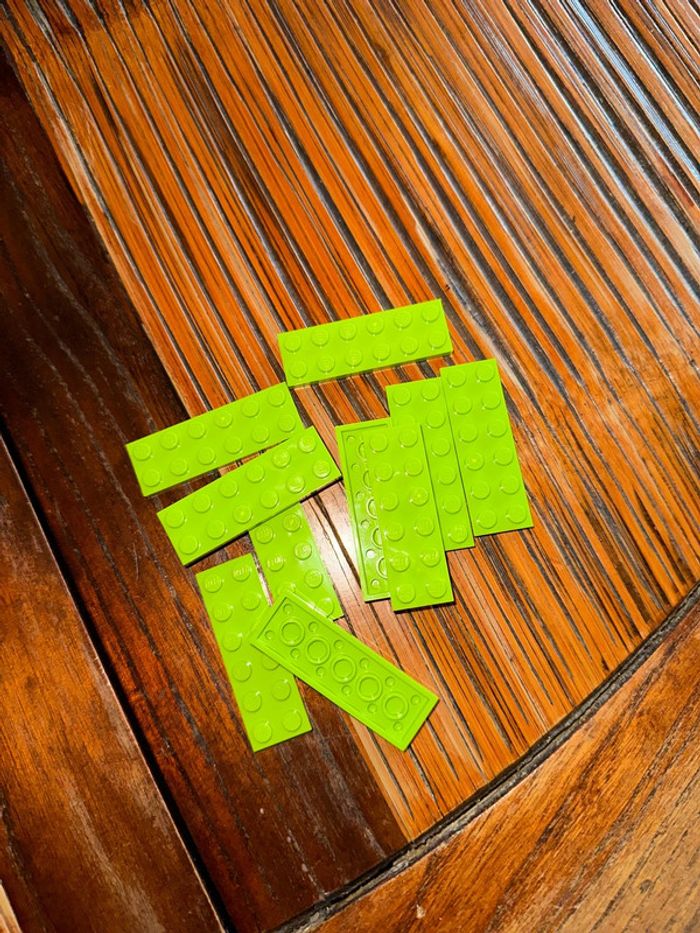 10 Lego plate 2x6 ref 3795 couleur Lime