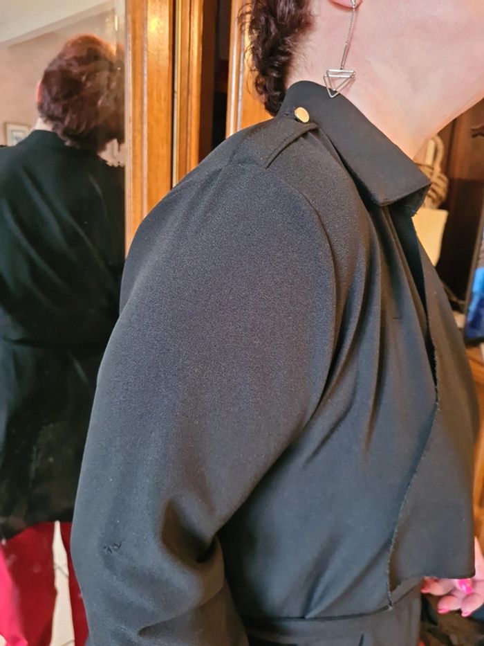 Veste longue à nouer noire longue italy - photo numéro 15