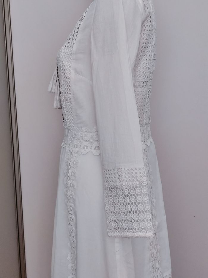 Robe longue the kooples taille S coton blanc et dentelle toutes saisons - photo numéro 6