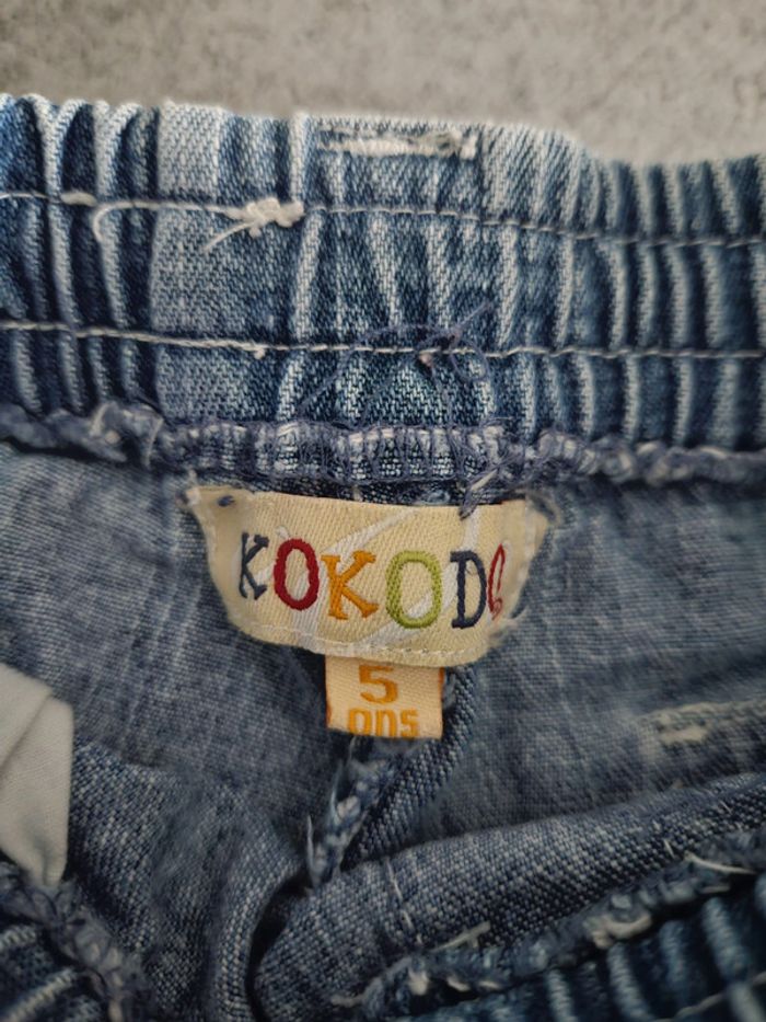 Short en jean élastiqué garçon - Taille 5 ans - Kokodo - Bleu - photo numéro 3