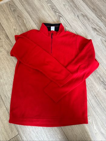 pull polaire décathlon rouge taille 14 ans