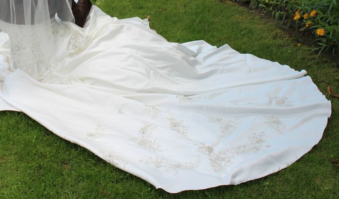 Robe de mariée ivoire + motifs argentés - photo numéro 5