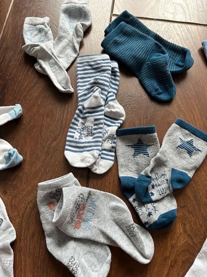 lot de 27 paires de chaussettes influx, vert baudet, petit bateau taille 21/23 et 19/22 - photo numéro 5