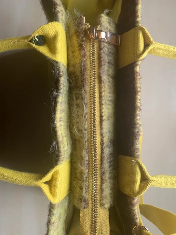 Sac vintage caro jaune - photo numéro 2