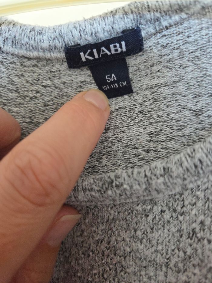 Pull gris chiné kiabi 5 ans - photo numéro 4