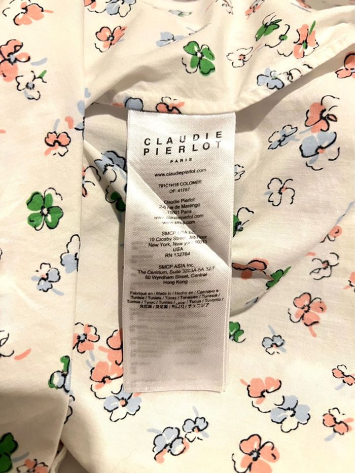 Chemise Fleurie Modèle Colomb Claudie Pierlot Taille 38 - photo numéro 15