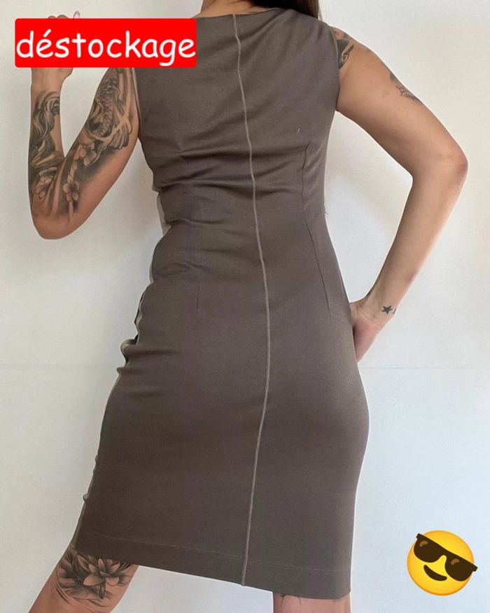 Robe chic bi matière coton et soie taille XS/S - Fabiana Filippi - neuve - photo numéro 5