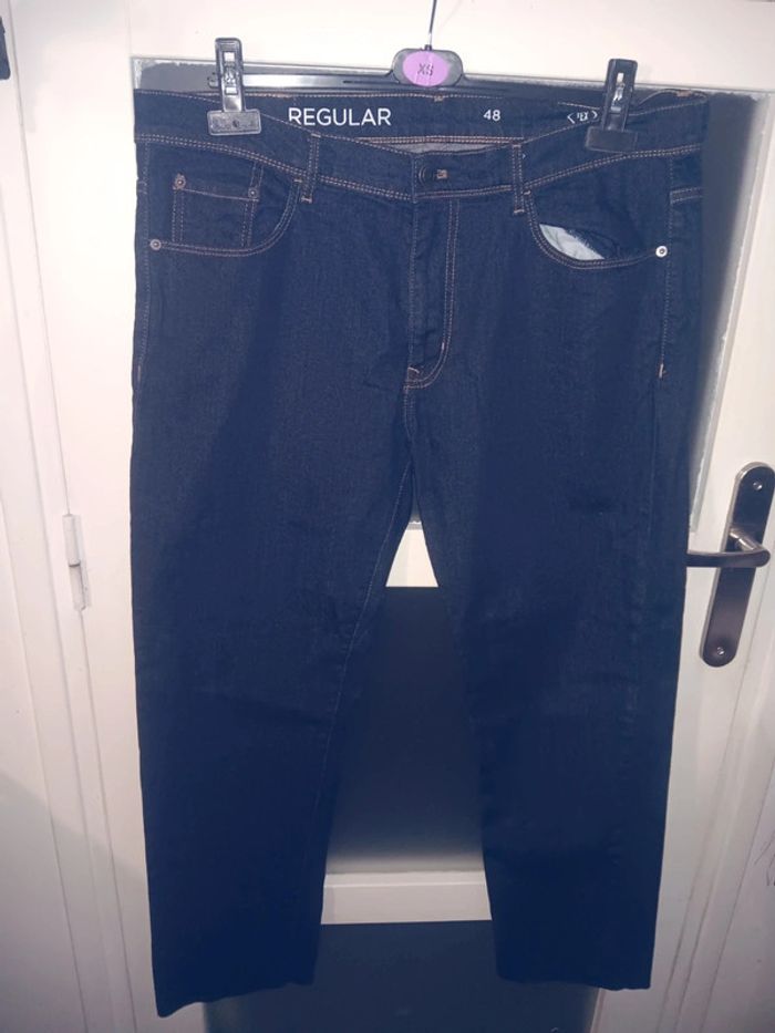 Jean homme Regular coupe droite taille 48 bleu foncé