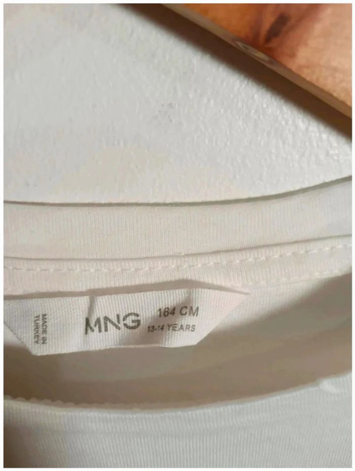 C10 t-shirt blanc mango 13-14 ans - photo numéro 3
