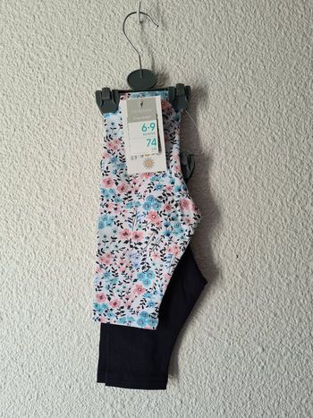 lot de 2 leggings fleuri et noire Primark