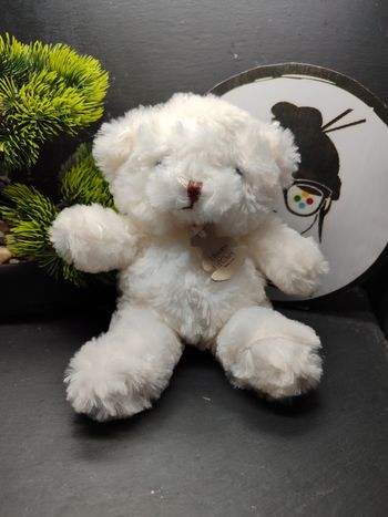 peluche ours doudou histoire d'ours blanc câlin ivoire ho2533 floraj Marron Poil