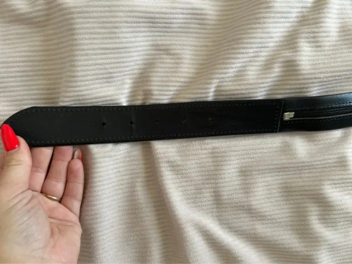 Ceinture noire Texier P 0555 – Cuir véritable – Neuve avec étiquette – Taille 100/40 - photo numéro 3