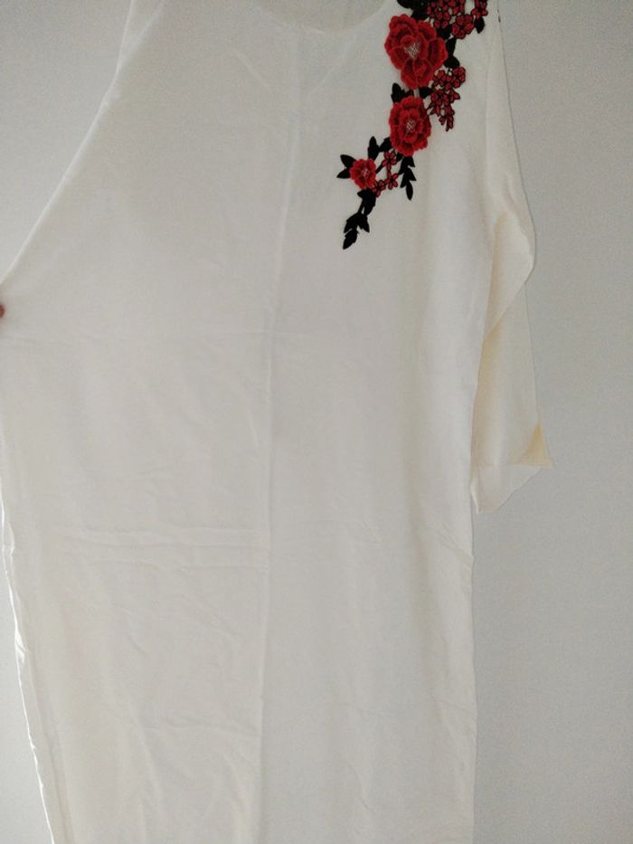 Robe abaya avec grand voile blanche - photo numéro 5