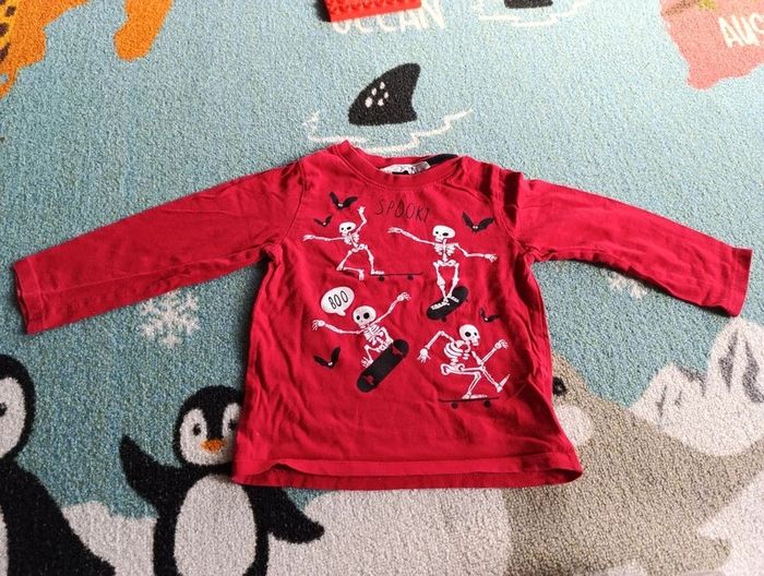 T-shirt manches longues 98 104 squelette