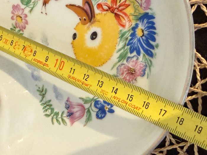 Ancienne assiette chauffante pour bébé en porcelaine de Limoges Signé G.L - photo numéro 5
