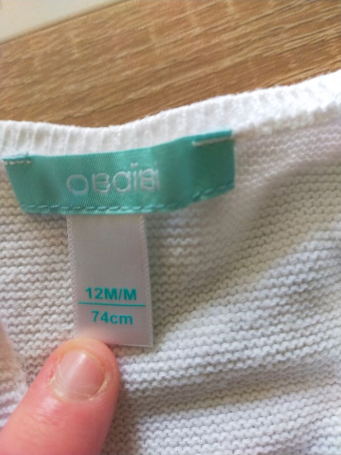 Gilet court bébé fille taille 12 mois - photo numéro 2