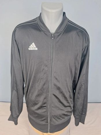 Veste Adidas noire zippée – taille L – logo brodé (601)