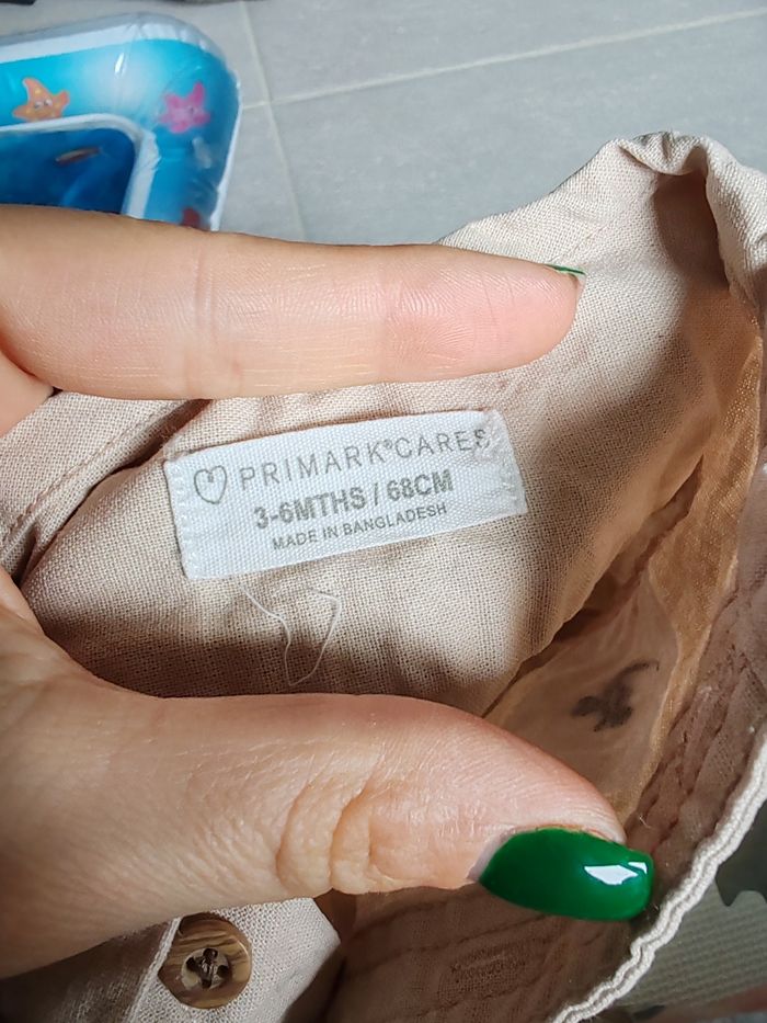 Chemise beige 3/6m - photo numéro 2