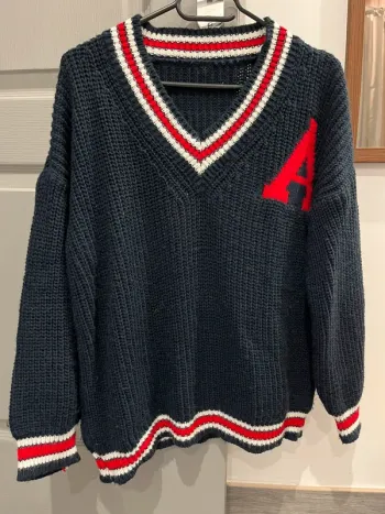Pull en maille marine
