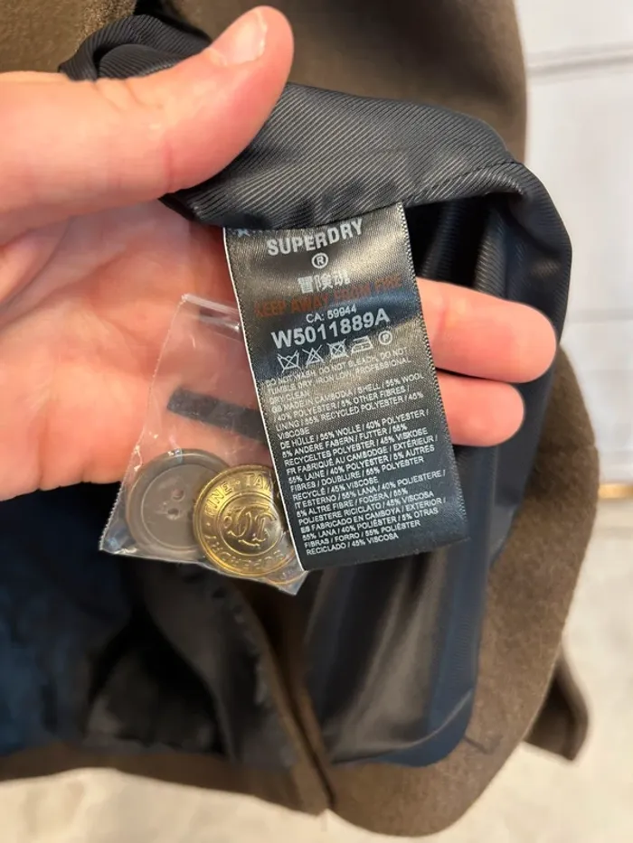 Manteau long Superdry Premium Marron L neuf - photo numéro 8
